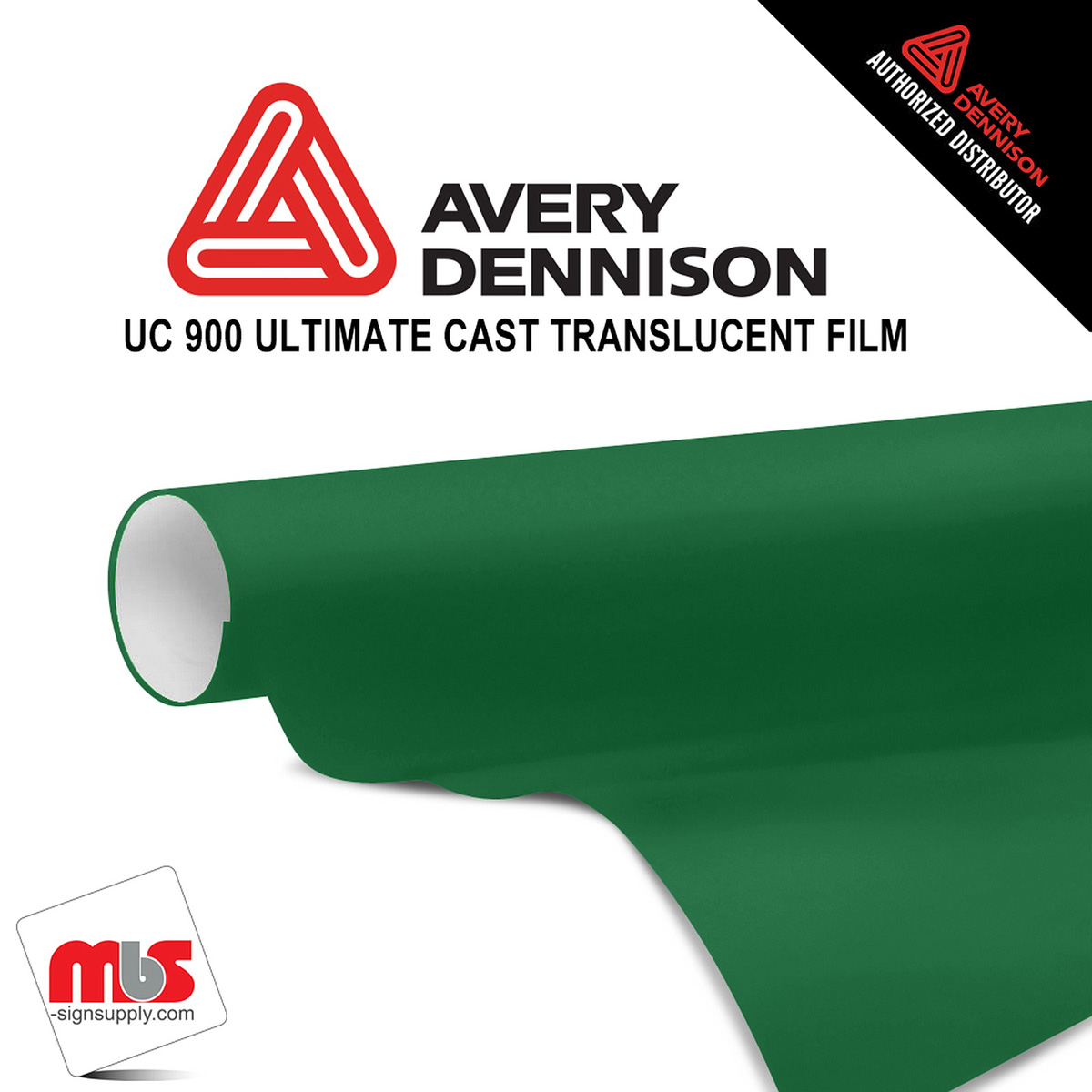 24'' x 50 yards Avery UC900 Holly Green 9 Year Long Term Unpunched 2.1 Mil Diffuser Film (Color Code 794)